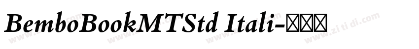 BemboBookMTStd Itali字体转换
